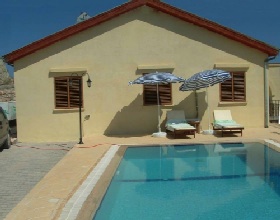 Relax by the pool at the Villa Kayalar.